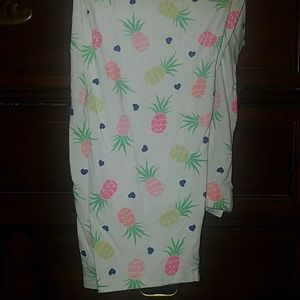 Pineapple and heart print leggings